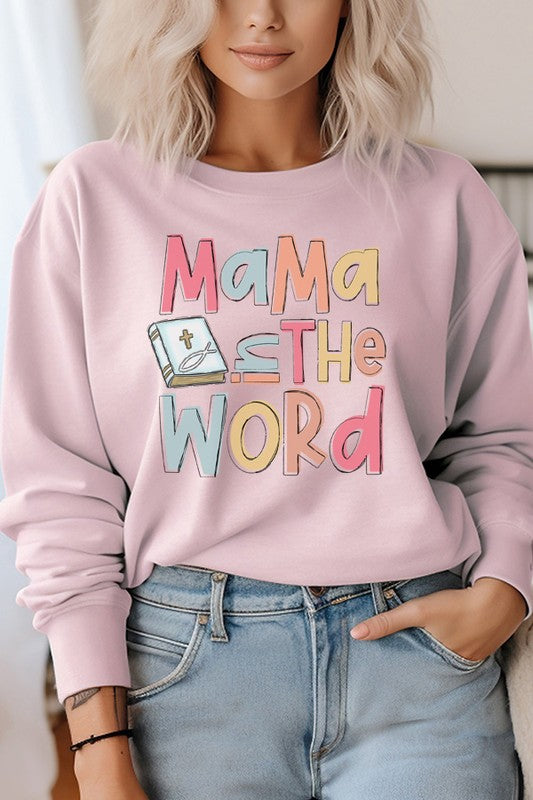 CALI "Mama in the Word" Christian Graphic Sweatshirt