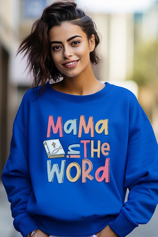 CALI "Mama in the Word" Christian Graphic Sweatshirt