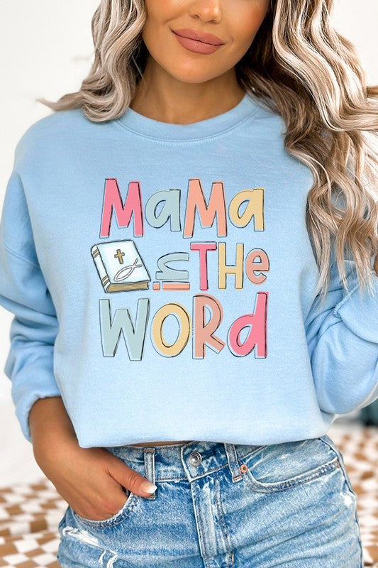 CALI "Mama in the Word" Christian Graphic Sweatshirt