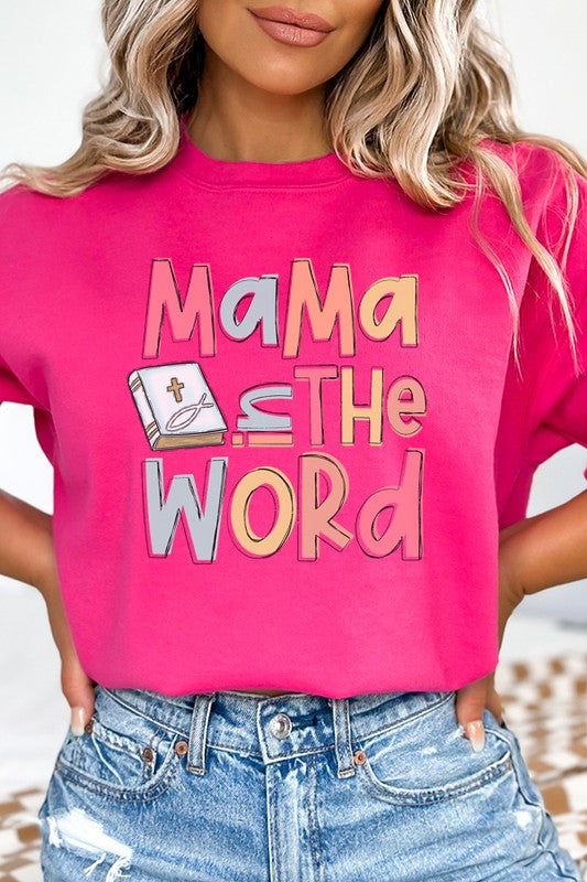 CALI "Mama in the Word" Christian Graphic Sweatshirt