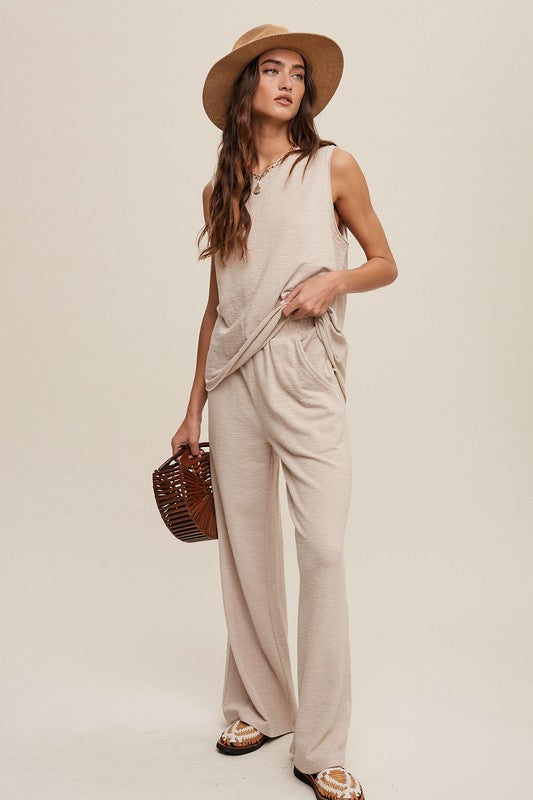 LISTICLE Soft Knit Tank and Sweatpant Set