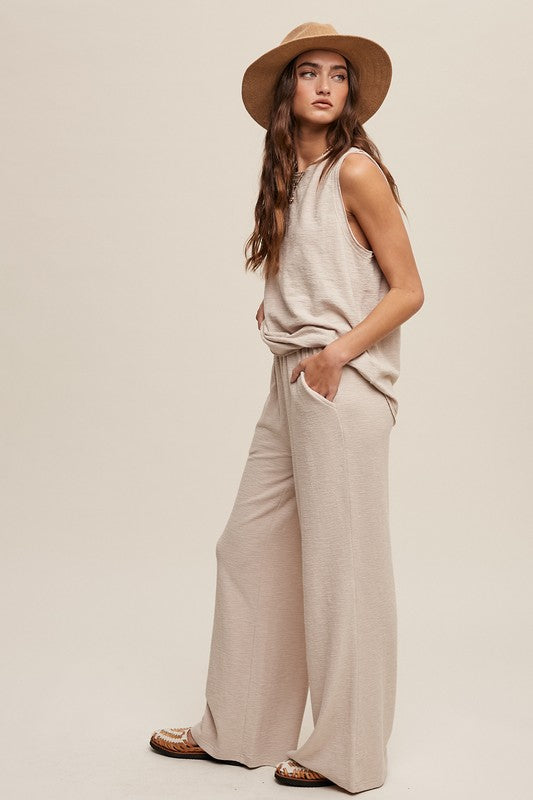 LISTICLE Soft Knit Tank and Sweatpant Set