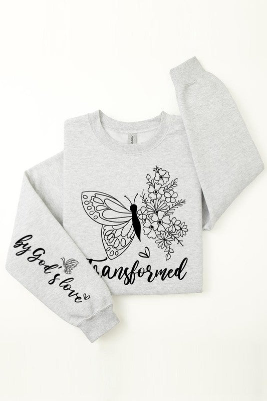 COLOR BEAR "Transformed" Faith Graphic Fleece Sweatshirt