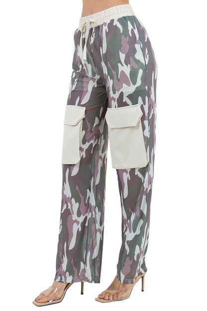 BY CLAUDE Fashion Lightweight Camouflage Cargo Pants