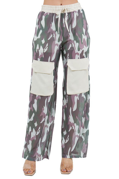 BY CLAUDE Fashion Lightweight Camouflage Cargo Pants