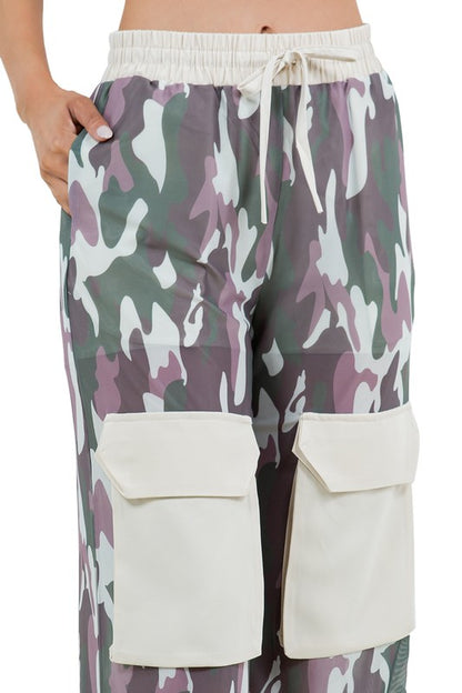 BY CLAUDE Fashion Lightweight Camouflage Cargo Pants