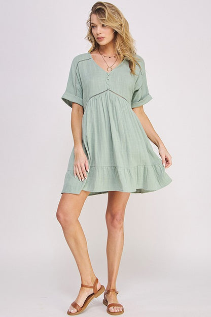 JADE by JANE Casual Textured Short Sleeves Nimi Dress T