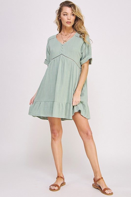 JADE by JANE Casual Textured Short Sleeves Nimi Dress T