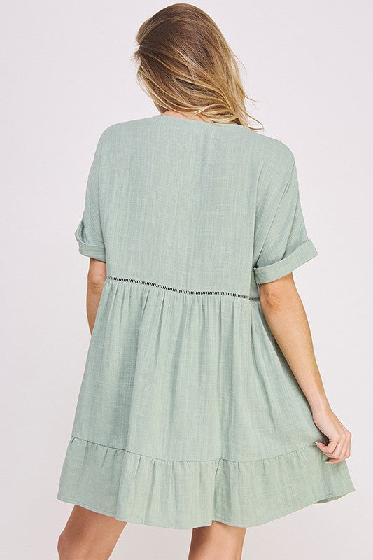 JADE by JANE Casual Textured Short Sleeves Nimi Dress T