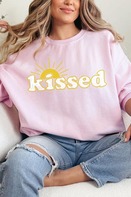 COLOR BEAR Sun Kissed Oversized Graphic Fleece Sweatshirts