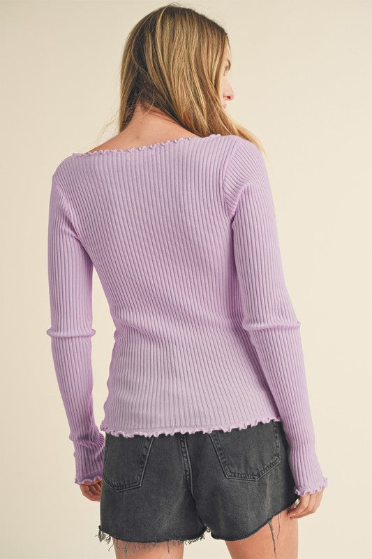 AEMI & Co. Adalie- Slim-fit Knit Sweater