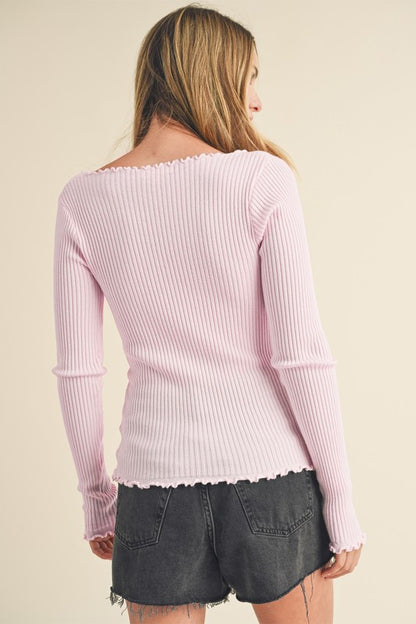 AEMI & Co. Adalie- Slim-fit Knit Sweater