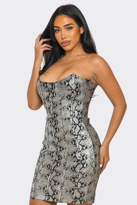 ATHINA Serpentine Glamour Bodycon Dress