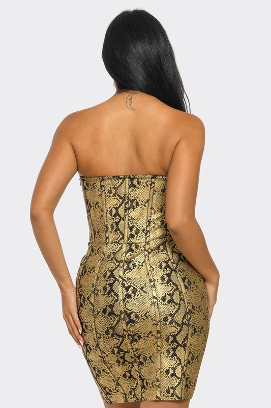 ATHINA Serpentine Glamour Bodycon Dress