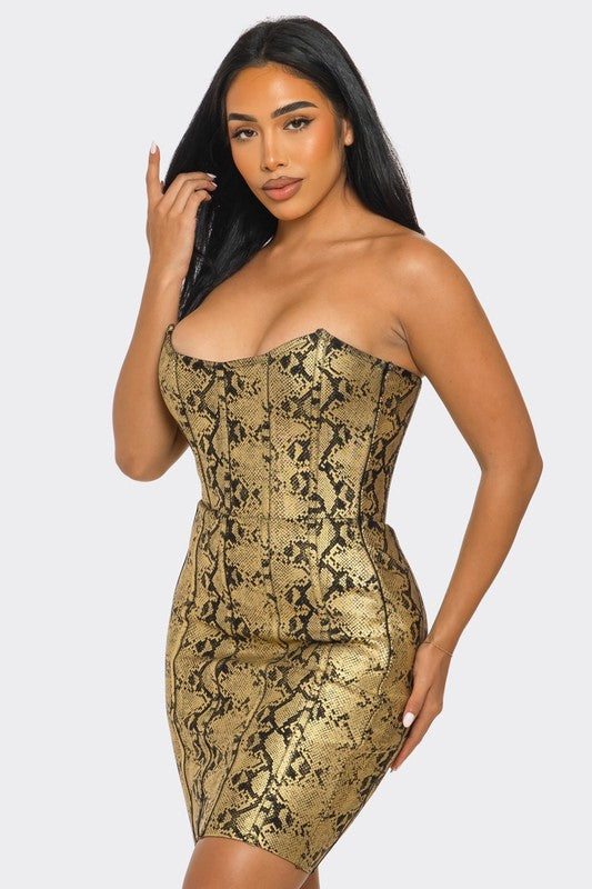 ATHINA Serpentine Glamour Bodycon Dress