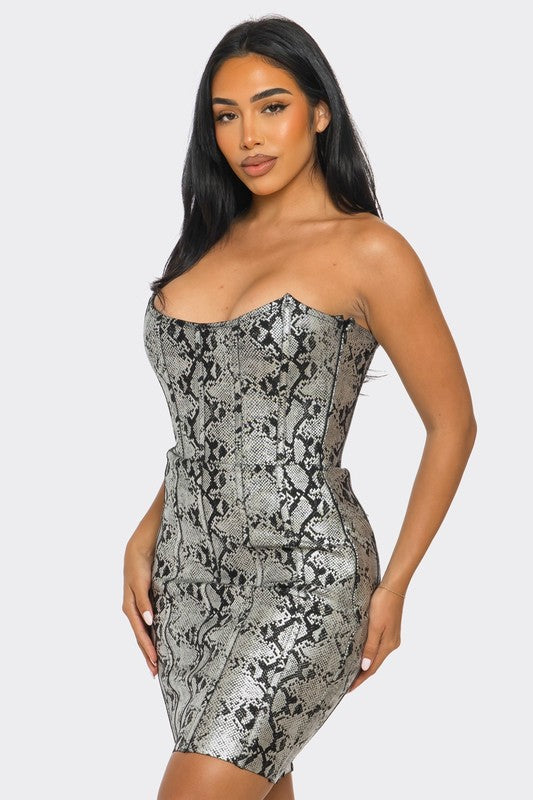 ATHINA Serpentine Glamour Bodycon Dress