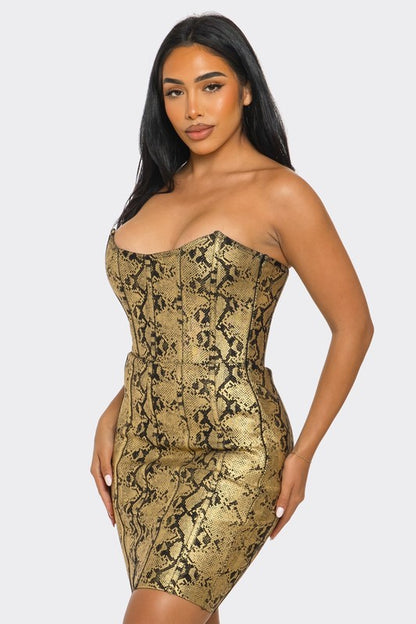 ATHINA Serpentine Glamour Bodycon Dress