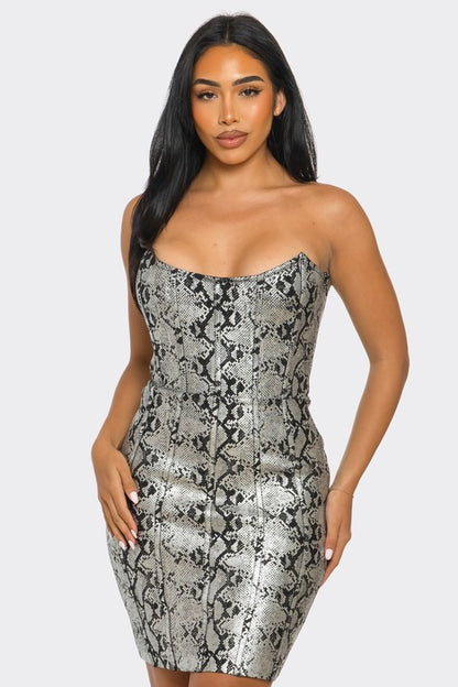 ATHINA Serpentine Glamour Bodycon Dress