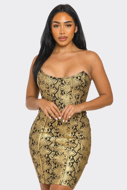 ATHINA Serpentine Glamour Bodycon Dress