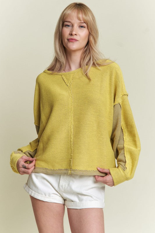 JADE JANE Plus-size Luxurious Knitted Sweater with Long Dolman Sleeves