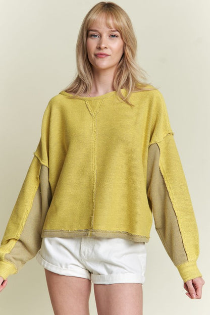 JADE JANE Plus-size Luxurious Knitted Sweater with Long Dolman Sleeves