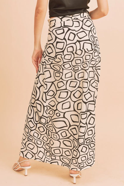 AEMI & Co. flare Abstract Print Skirt