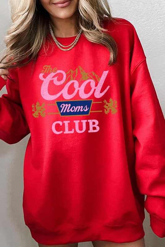 COLOR BEAR "The Cool Moms Club" Graphic Fleece Sweatshirts