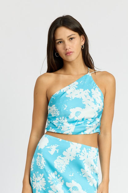 EMORY PARK One Shoulder Wildflower Print Top