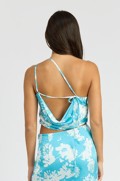 EMORY PARK One Shoulder Wildflower Print Top