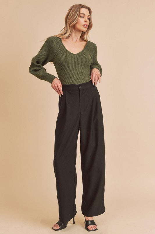 AEMI & Co. High-rise Wide-leg Pants- Tesia Pants