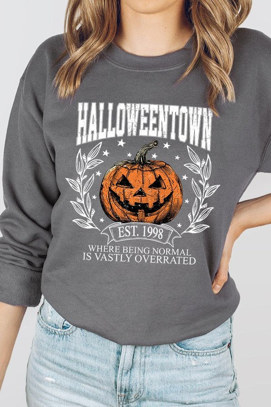 COLOR BEAR Halloweentown Pumpkin Graphic Fleece Sweatshirts