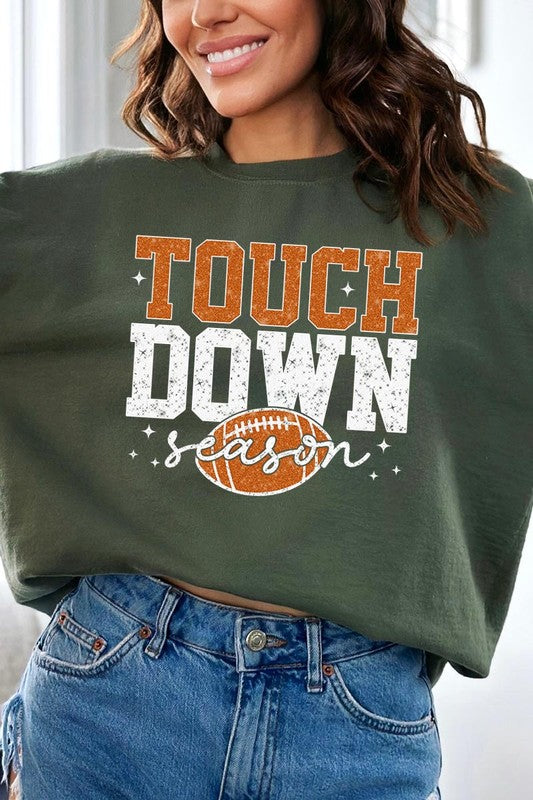 COLOR BEAR "Touchdown Season" Graphic Fleece Sweatshirts