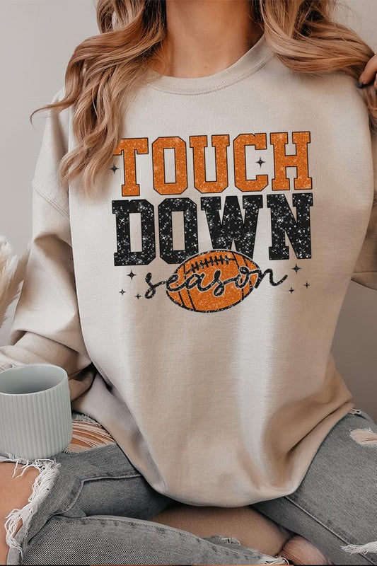 COLOR BEAR "Touchdown Season" Graphic Fleece Sweatshirts