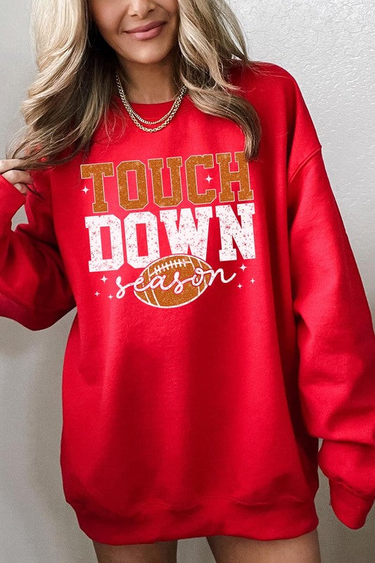 COLOR BEAR "Touchdown Season" Graphic Fleece Sweatshirts