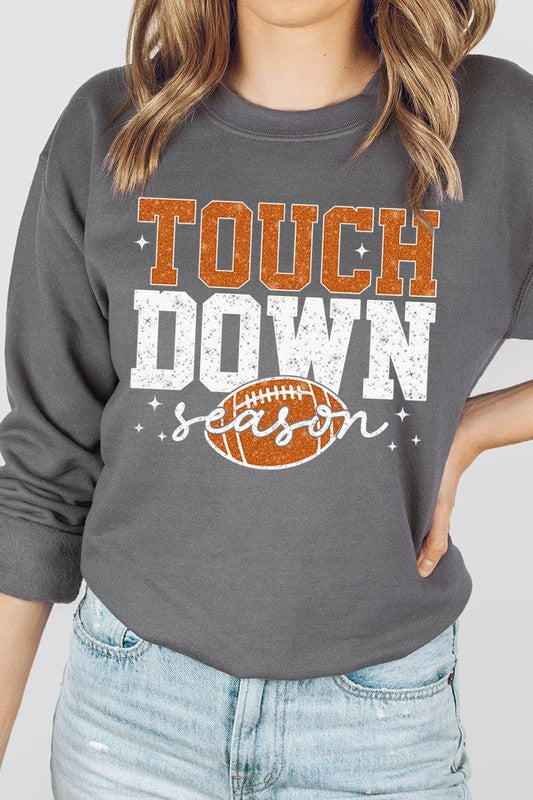 COLOR BEAR "Touchdown Season" Graphic Fleece Sweatshirts