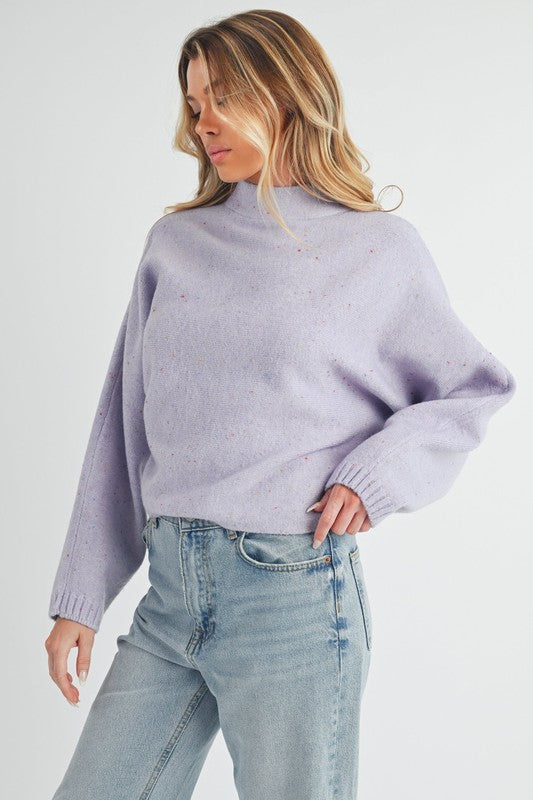 AEMI & Co. Easy Fit Mock Neckline Sweater- Addison Sweater