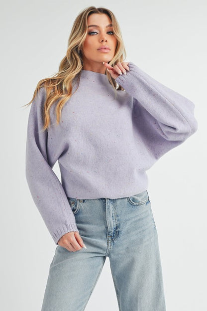 AEMI & Co. Easy Fit Mock Neckline Sweater- Addison Sweater