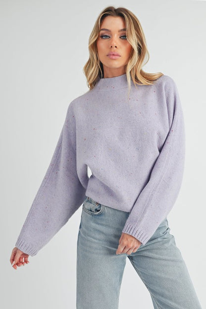 AEMI & Co. Easy Fit Mock Neckline Sweater- Addison Sweater