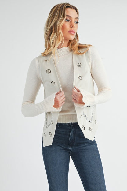 AEMI & Co. Western Love Buttoned Down Vest