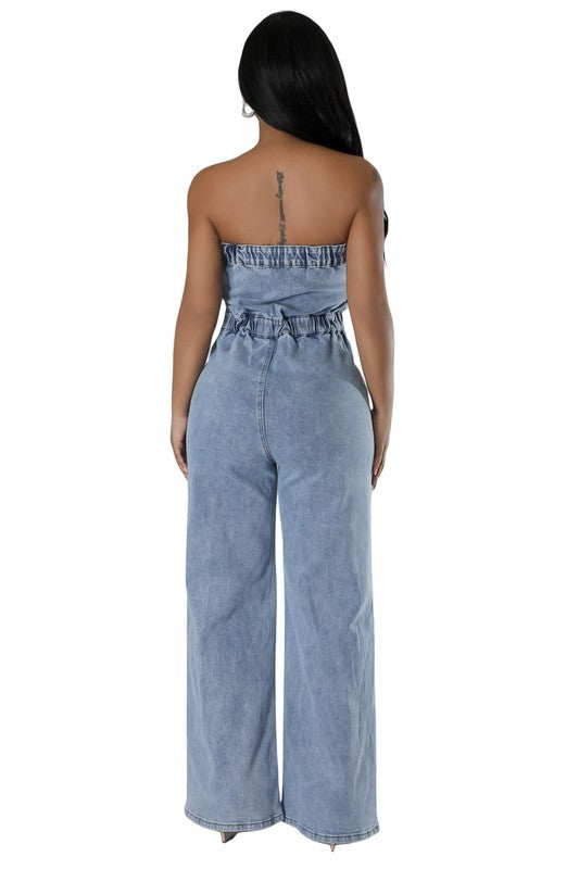 WOMEN FASHION DENIM JUMPSUIT