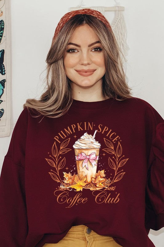 COLOR BEAR "Pumpkin Spice Coffee Club" Graphic Sweatshirts