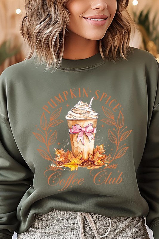 COLOR BEAR "Pumpkin Spice Coffee Club" Graphic Sweatshirts