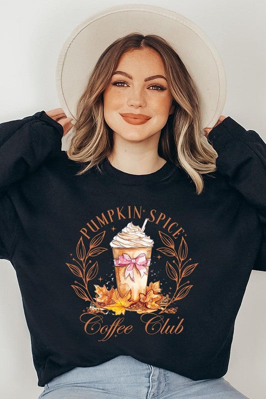 COLOR BEAR "Pumpkin Spice Coffee Club" Graphic Sweatshirts