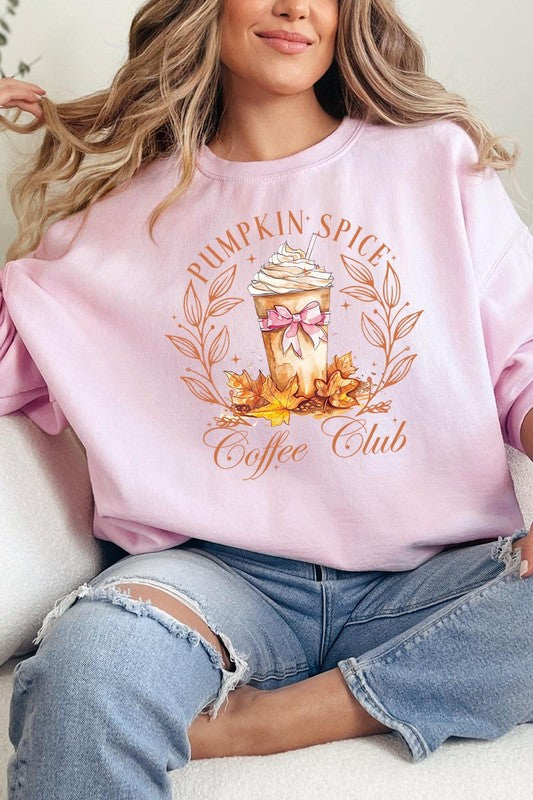 COLOR BEAR "Pumpkin Spice Coffee Club" Graphic Sweatshirts