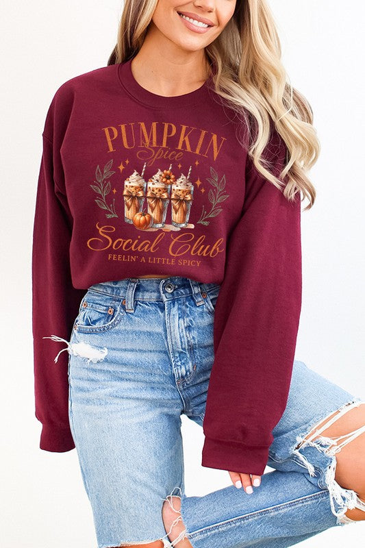 CALI "Fall Pumpkin Spice Social Club" Graphic Sweatshirt