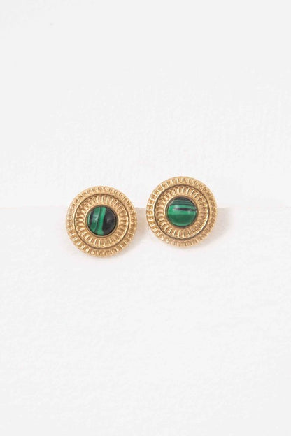 LOVODA Elegant Cairo Stone Stud Earrings