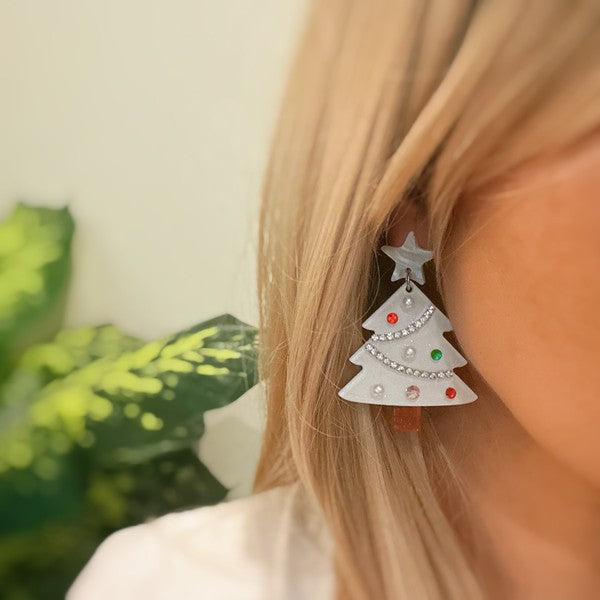 ELLISON & YOUNG Winter Wonderland Christmas Tree Earrings