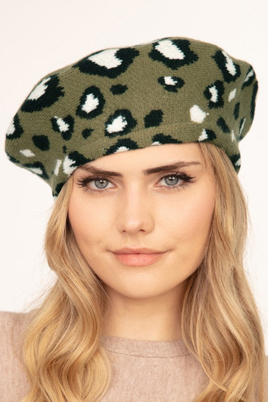 ICCO Leopard Stretchy Beret