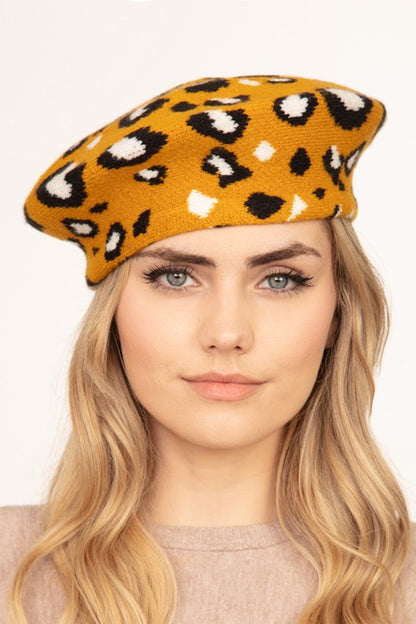 ICCO Leopard Stretchy Beret