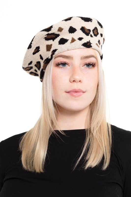 ICCO Leopard Stretchy Beret